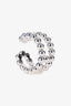 Hermès Sterling Silver 'Chaine d'ancre Alea II' Beaded Ring Size 53