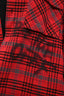 Off-White Red/Multicolour Cotton Plaid Graffiti Logo Print Flannel Size L