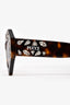 Emilio Pucci Tortoise Acetate Crystal Embellished Cat Eye Sunglasses