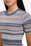 Zimmermann Blue/Orange Ribbed Knit Maxi Dress Size 0