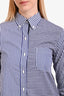 Thom Browne Blue/White Plaid 3 Stripe Long Sleeve Shirt Dress Estimated Size S