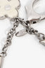 Louis Vuitton Silver Tone/White Fleur D'Epi Charm