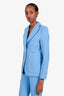 Smythe Blue Wool Blend Single Breasted Blazer Size 2