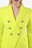 Balmain Yellow Double Breasted Blazer Size 38