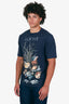 Loewe Navy Shell Print T-Shirt Size L Mens