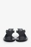 Gucci Black Leather Vittoria Thong Heels Size 40