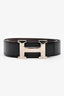Hermès 2010 Black/Brown Constance H Belt Size 85