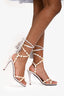 Valentino White Rockstud Strappy Sandal Heels Size 38