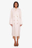LouLou Studio Cream Wool Cashmere Double Breasted Borneo Coat Size Medium