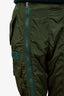 Stone Island Green Nylon Cargo Zip Front Pants Size 30