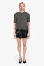 Frame Black Recycled Leather Mini Skirt Size 26