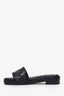 Valentino Black Rubber Atelier 03 Rose Edition 25 40mm Platform Slide Sandals Size 40