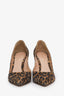 Gianvito Rossi Leopard Print Suede Pointed Toe Heels Size 40