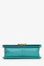 Pre-loved Chanel™ 2016 17 Turquoise Quilted Leather Medium Boy Bag GHW