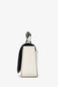 Brunello Cucinelli White/Grey Leather Monili Messenger Bag with Strap