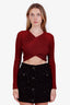 Hermès Burgundy Glitter Wrap Bolero Size 38