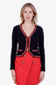 Moschino Black Trim Detail Cardigan Size 4