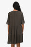 Velvet by Graham & Spencer Dark Green Cotton Ruffled Short Sleeve Mini Dress Size S