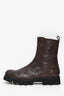 Pons Quintana Brown Leather Woven Lug Sole Boot Size 41