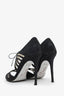 Rene Caovilla Black Crystal Lace Up Heels Size 37.5