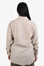 Loro Piana Beige Linen Flax Button Down Long Sleeve Shirt Size M