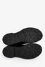 Prada Black Brushed Leather Lace Up Loafers Size 6.5