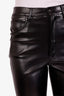 Anine Bing Black Vegan Leather Straight Leg Pants Size 38