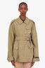 Isabel Marant Khaki Green Lorenzo Tie-waist Trench Coat Size 36