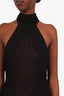 Danielle Guizio Black Halter Neck Midi Dress Est. Size S
