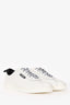 Pre-loved Chanel™ White Leather Logo Lace Up CC Low Top Sneakers Size 40