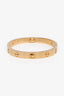 Cartier 18K Yellow Gold 4 Diamonds Medium Model Love Bracelet Size 17