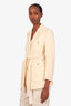 Gucci Cream Wool Belted Jacket Size 40