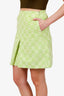 Gucci Green Cotton-Blend GG Logo 'Bouclé-Jacquard' Mini Skirt Size 38