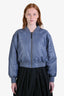 Anine Bing Dark Grey 'Leon' Cropped Bomber Jacket Size S