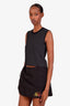 Maje Black/White Striped Sleeveless Knit Top Size 1