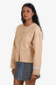 Sandro Beige Denim Buttoned Jacket Size 34