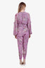 Hemant and Nandita Purple Lurex Jumpsuit Size S
