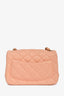 Pre-loved Chanel™ 2022 Pink Sakura Quilted Lambskin Mini Square Flap Bag