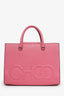 Jimmy Choo Pink Cheri Leather Book Tote