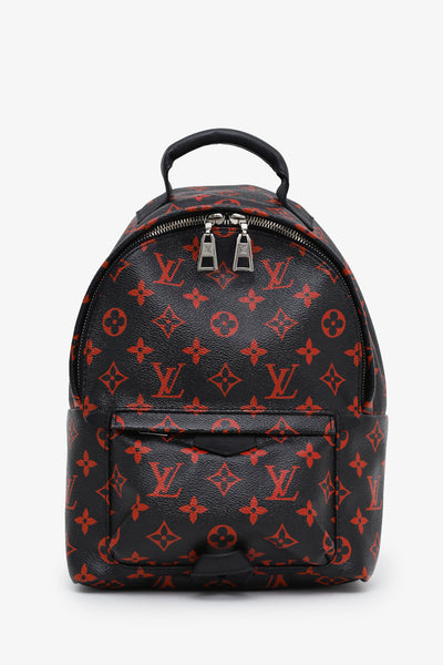 Louis Vuitton 2016 Black/Red Monogram Infrarouge Palm Springs PM Backp – Mine & Yours