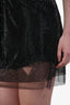 Prada Black Rhinestone Cropped Double Lined Tank Size 42 + Skirt Size 38 Set