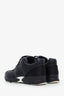 Pre-loved Chanel™ Black Leather Satin Trim CC Low Top Sneakers Size 37