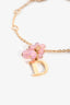 Christian Dior Gold Tone Beaded Logo Charm Bracelet