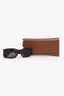 Celine Tortoise Frame Triomphe Rectangular Sunglasses