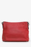 Prada Red Grained Leather Shoulder Bag SHW