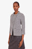 Pre-loved Chanel™ White/Black Tweed Double-breasted Jacket Size 34