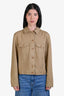 Weekend Max Mara Tan Crop Button Jacket Size 10