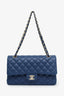 Pre-loved Chanel™ 2017 Blue Quilted Lambskin Classic Medium Double Flap Bag