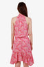 ALC Pink Silk High Neck Floral Mini Dress Size 0