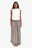 Isabel Marant Etoile Beige/Multicolour Silk Wrap Maxi Skirt Size 34
